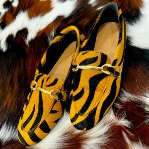 ASOS tiger hide loafers